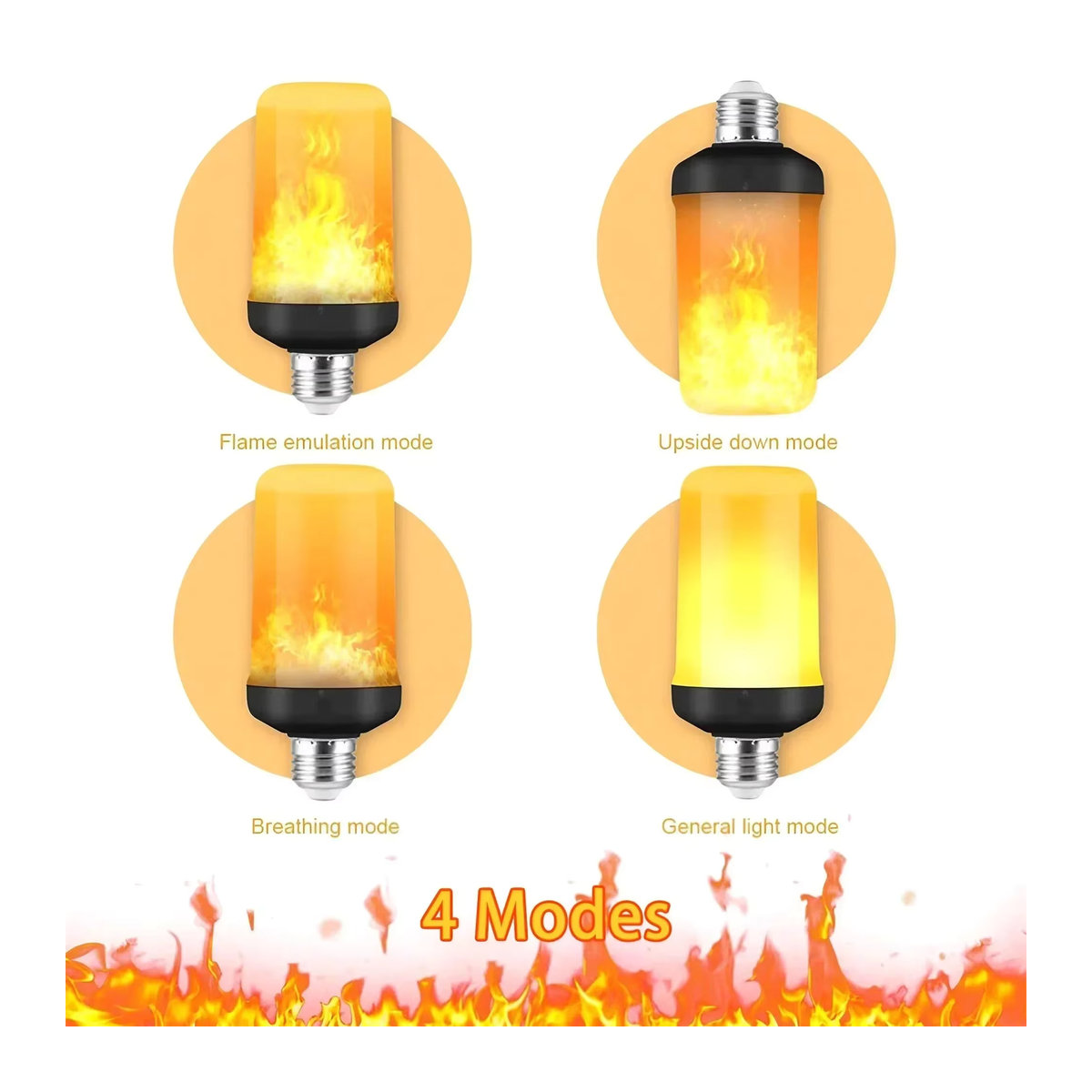 Stonego LED Flammen Effekt Licht mit E27 Sockel 5W in Bunt - Bild 5