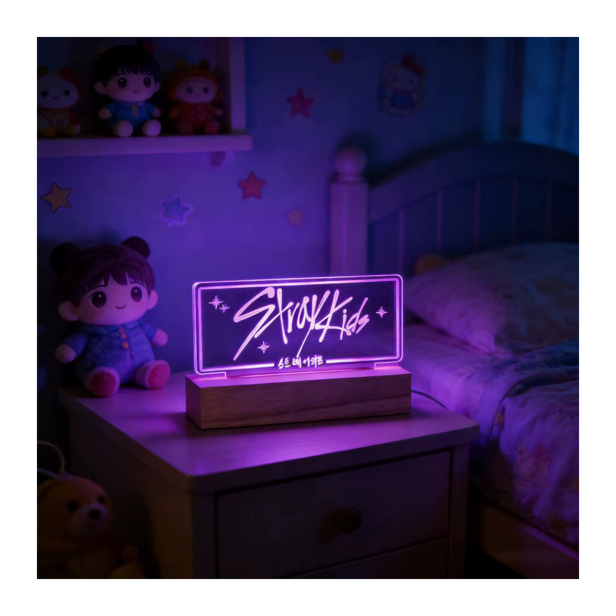 StrayKids SKZOO LED-Nachtlicht mit 7 Farbwechselmodi in Bunt für STAY-Fans als moderne Schreibtisch- und Schlafzimmerdekoration - Bild 2
