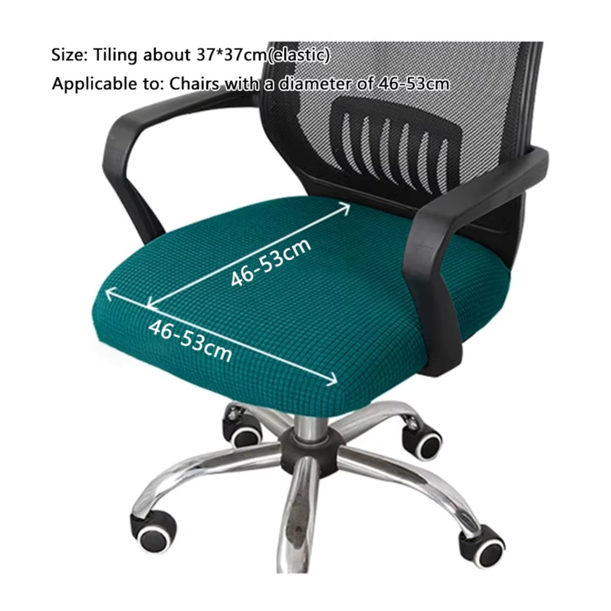 Stretch Samt-Spandex Sitzbezüge für Bürostühle in Blau und Grün zum Schutz deiner Sitzfläche - Bild 4