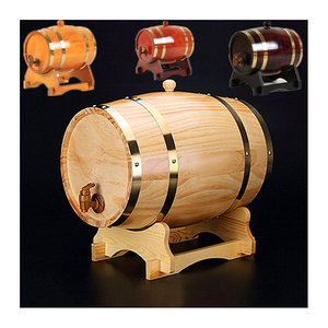 Subliva Vintage Holzfass aus Eiche in Braun, 3L dekoratives Fass für Whiskey, Rum oder Wein