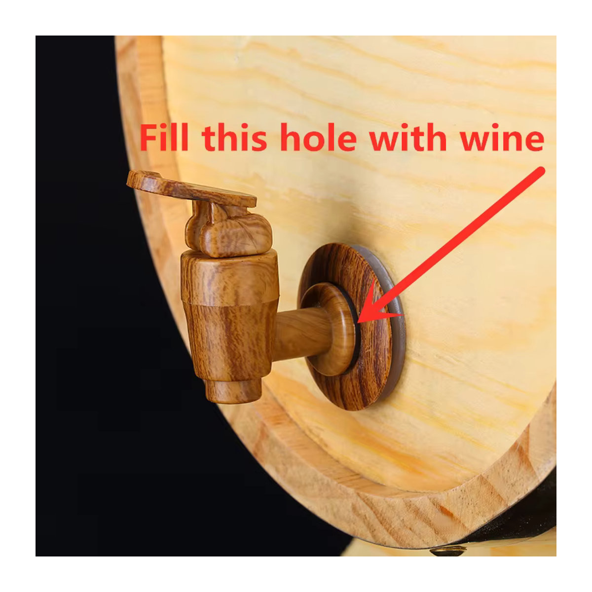 Subliva Vintage Holzfass aus Eiche in Braun, 3L dekoratives Fass für Whiskey, Rum oder Wein - Bild 2