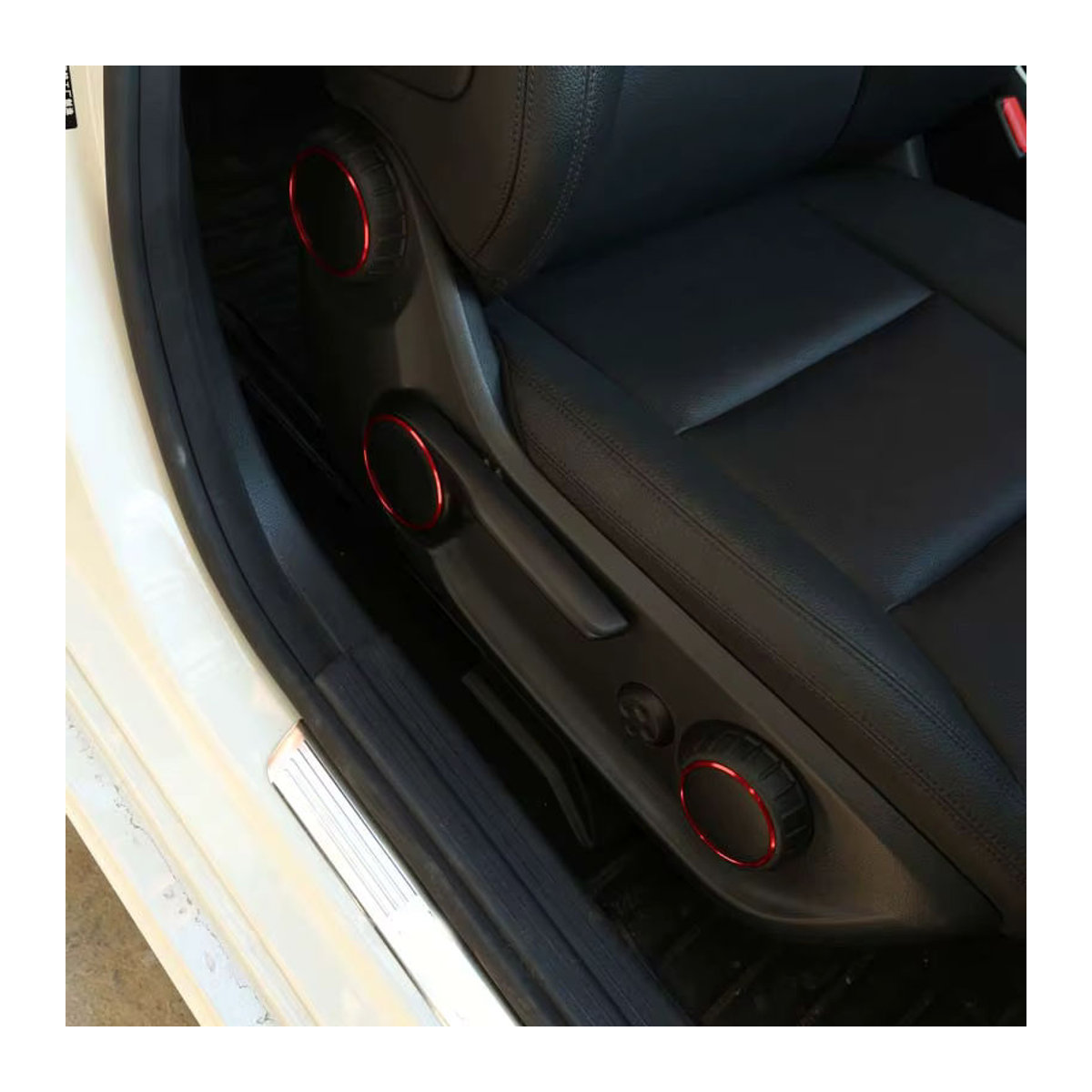 Suetlcoity 3er Set Sitzverstellung Schalter Ring Abdeckung in Rot für Mercedes Benz A B GLA CLA Klasse W176 W117 W246 C117 A180 - Bild 5