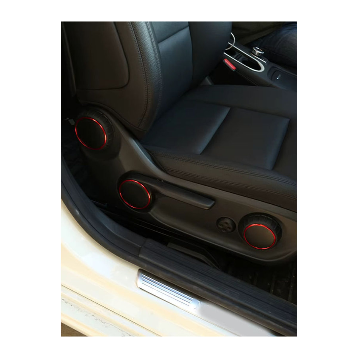 Suetlcoity 3er Set Sitzverstellung Schalter Ring Abdeckung in Rot für Mercedes Benz A B GLA CLA Klasse W176 W117 W246 C117 A180 - Bild 7