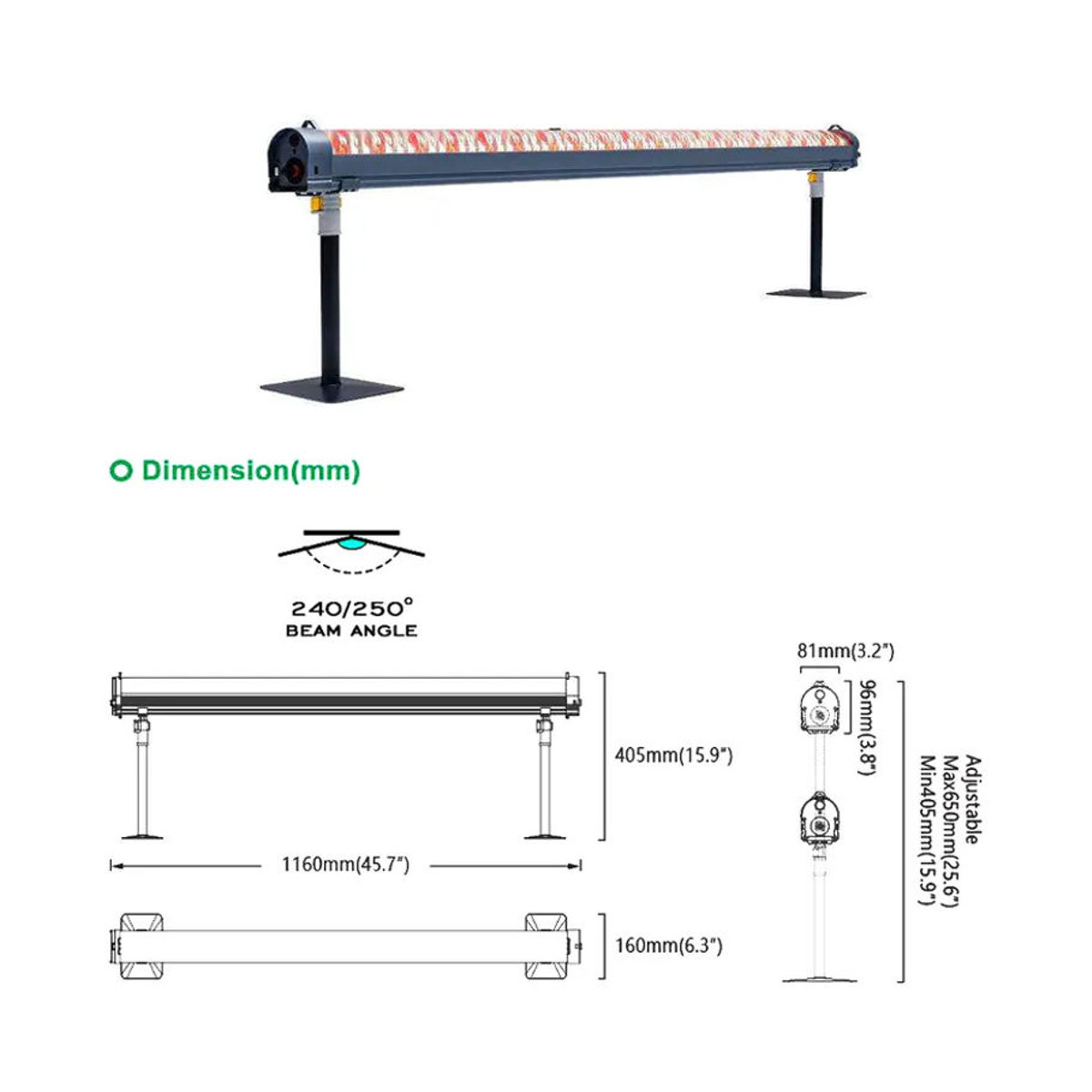 SUFEMOTEC LED-Pflanzenlampe 120W mit Vollspektrum und Fernrot aus Aluminium für das Wachstum und die Blüte in Gewächszelten und Indoor-Anwendungen - Bild 2
