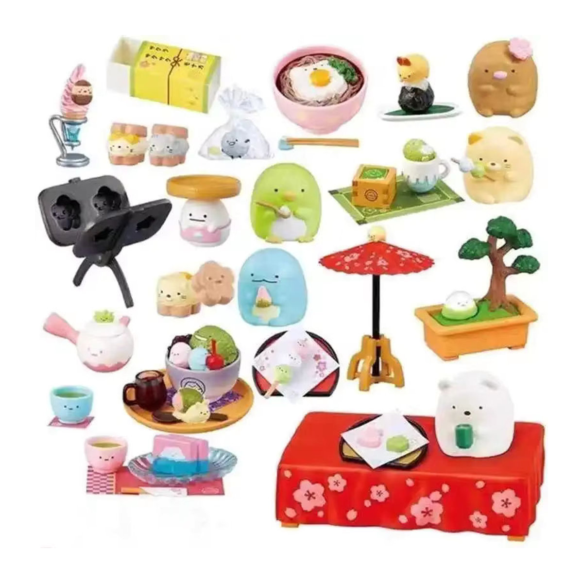 Sumikko Gurashi Sweet Shop Miniatur Figuren Set aus Kunststoff, mehrfarbig, Tischdekoration für Tier-Liebhaber - Bild 2