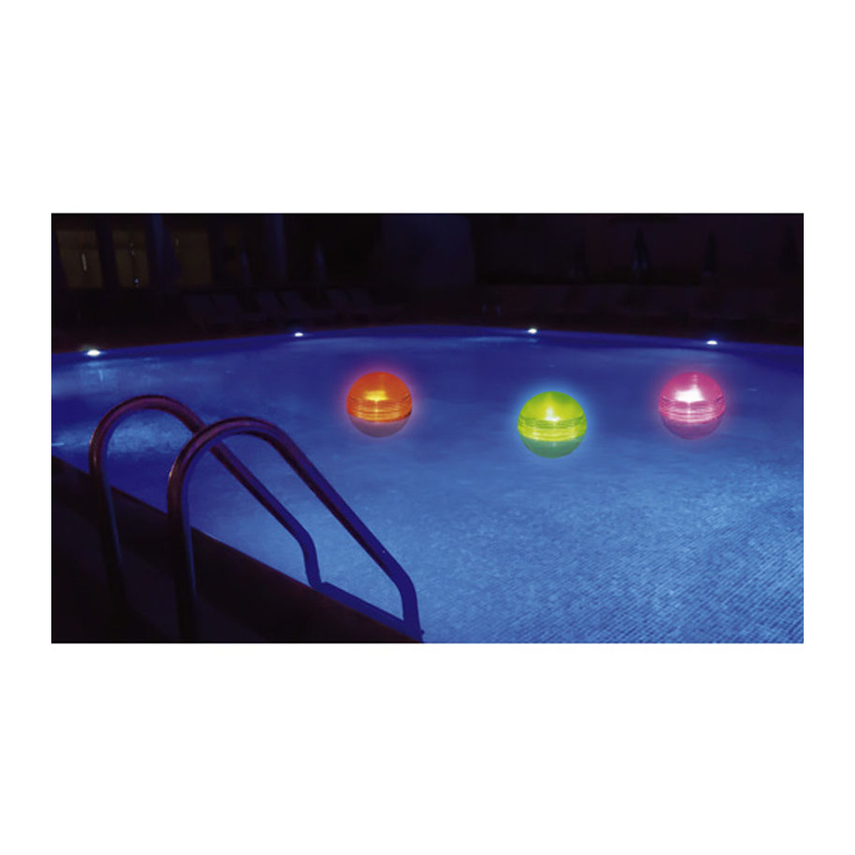 SUMMER FUN Solarleuchte mit LED, mehrfarbig, transparent/blau, IPX8 wasserdicht - Bild 3