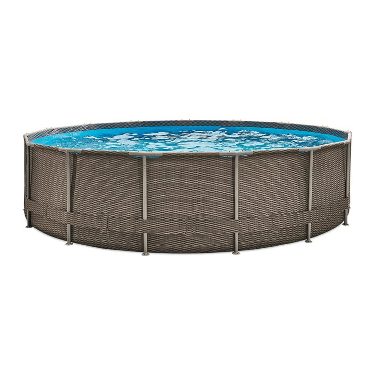 Summer Waves Active Frame Aufstellpool rund in Rattanoptik braun Durchmesser: 457 cm, Höhe: 106 cm - Bild 1