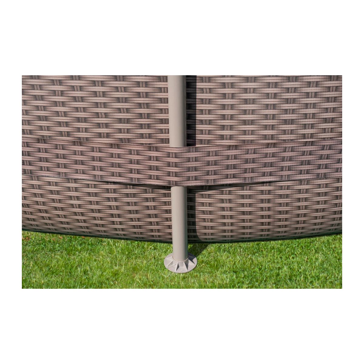 Summer Waves Active Frame Aufstellpool rund in Rattanoptik braun Durchmesser: 457 cm, Höhe: 106 cm - Bild 2