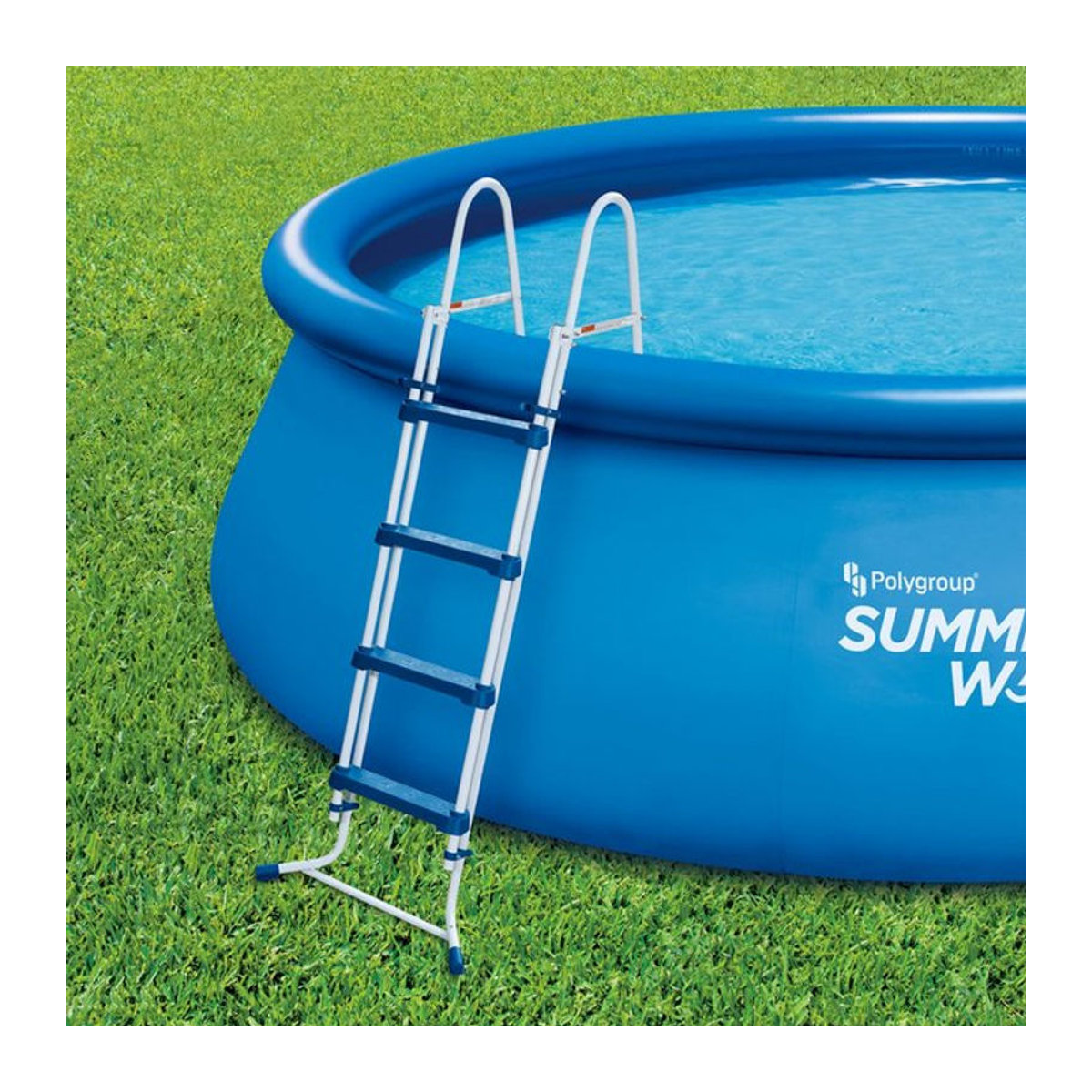 Summer Waves Poolleiter aus Stahl und Kunststoff in Blau, Weiß und Schwarz - Bild 1