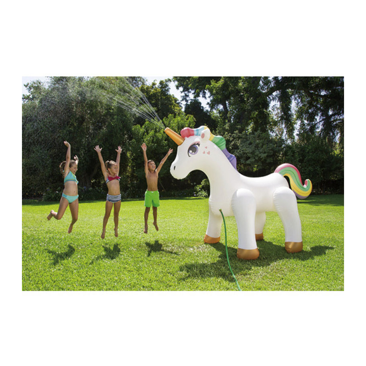 SUMMER WAVES Wassersprinkler Einhorn, Multicolor und Weiss, B/H/L: 127 x 284 x 211 cm - Bild 2