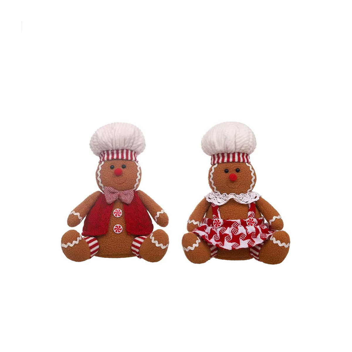 Suncolourful Lebkuchenmann Weihnachtsfigur in Braun mit Kochmütze als stehende Dekoration für Fenster und DIY-Projekte - Bild 5