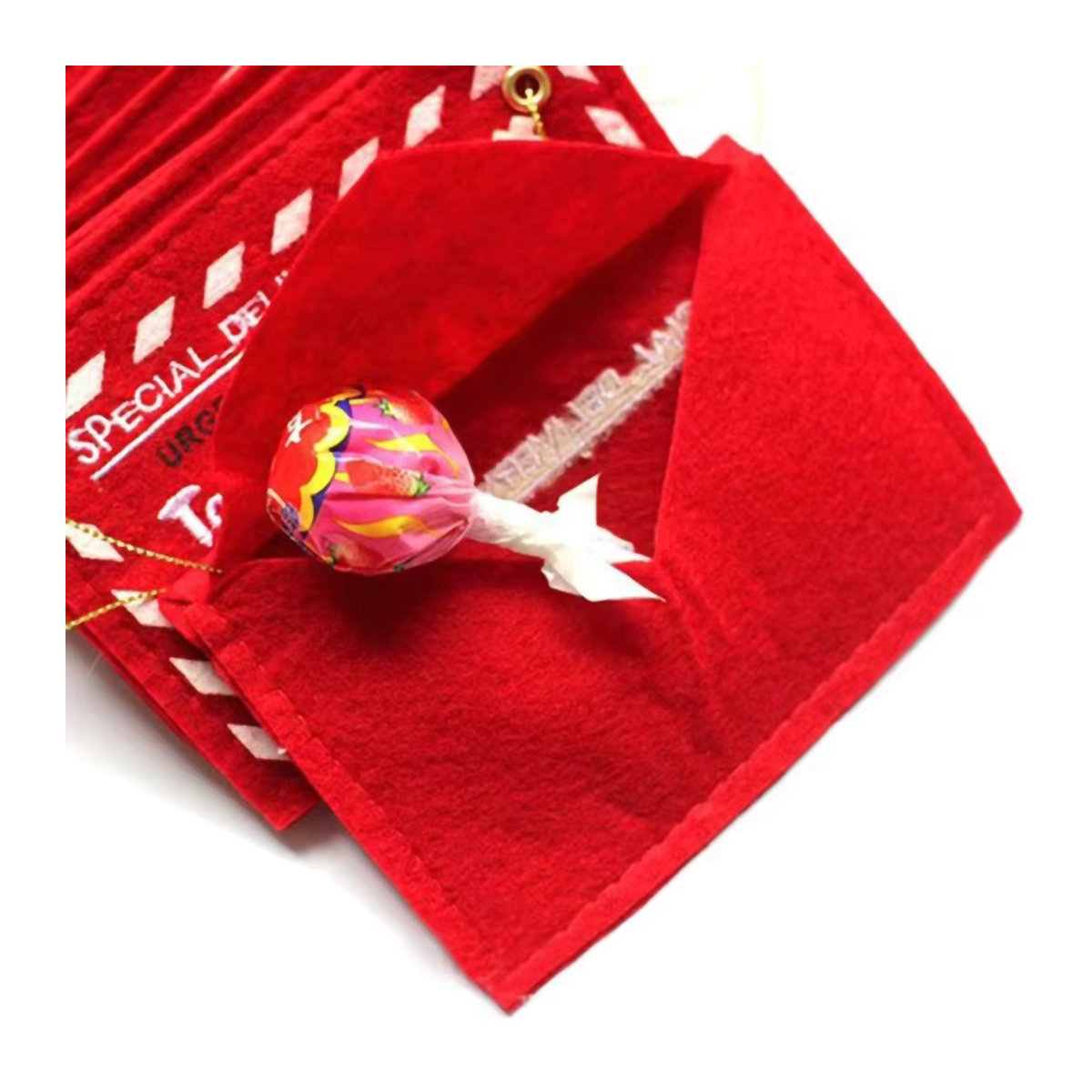 Suncolourful Weihnachtliche Papier-Umschläge mit Weihnachtsmann-Motiv in Rot für Kartenhalter und Dekoration, 5 Stück - Bild 4