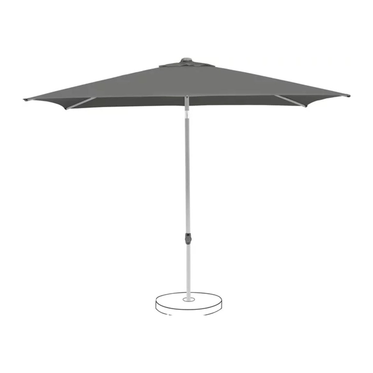 Suncomfort by Glatz Pop Up Mittelmast-Sonnenschirm in Grau mit Aluminiumgestell und Polyesterbespannung, B: 250 cm x T: 200 cm - Bild 1