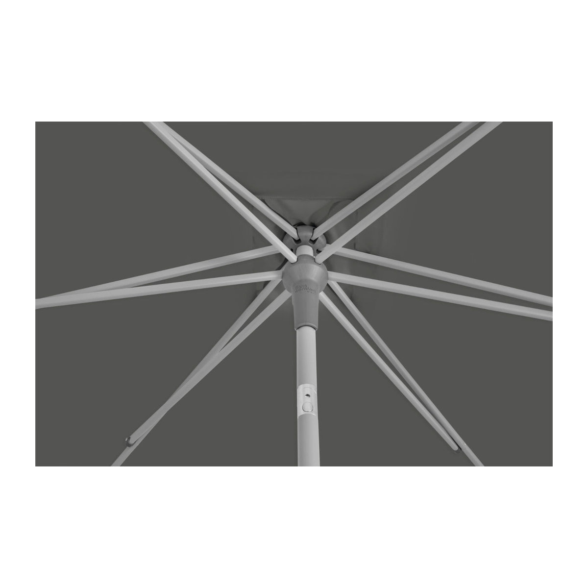 Suncomfort by Glatz Pop Up Mittelmast-Sonnenschirm in Grau mit Aluminiumgestell und Polyesterbespannung, B: 250 cm x T: 200 cm - Bild 2