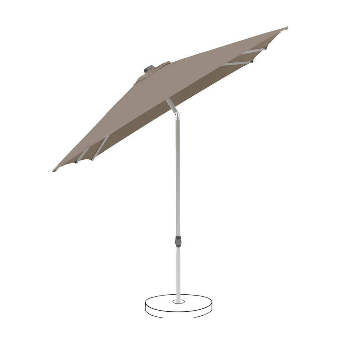Suncomfort by Glatz Sonnenschirm Pop Up Mittelmastschirm in Taupe Meliert mit Aluminiumgestell und Polyesterbespannung, Breite: 250 cm, Tiefe: 200 cm - Bild 1