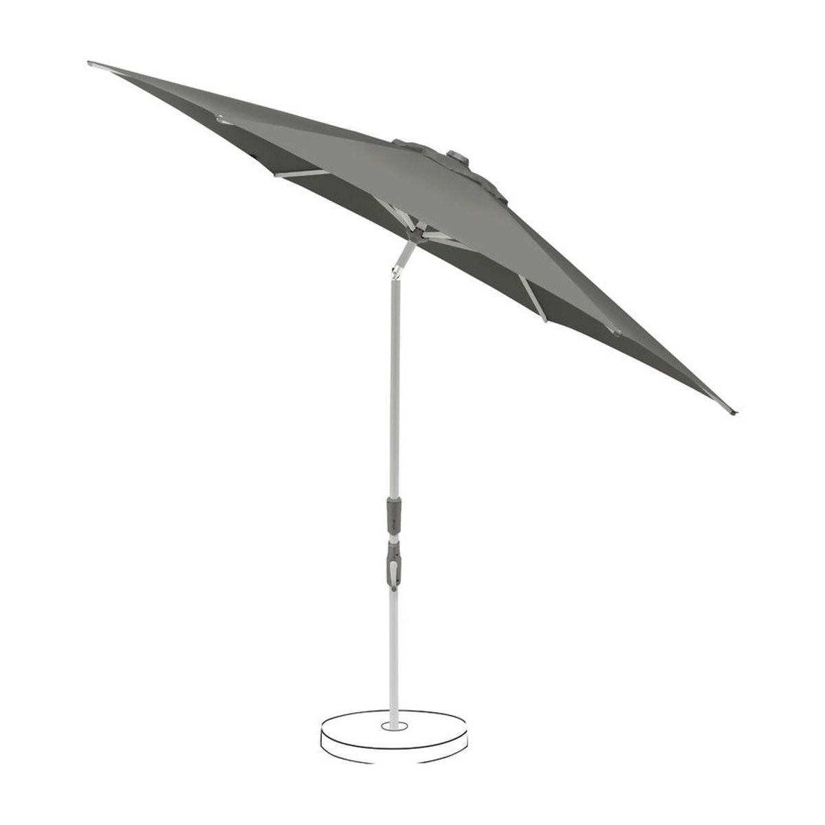 Suncomfort by Glatz Sonnenschirm Slide 300 Kurbelschirm in Grau mit Polyester Bespannung Durchmesser: 300 cm - Bild 1