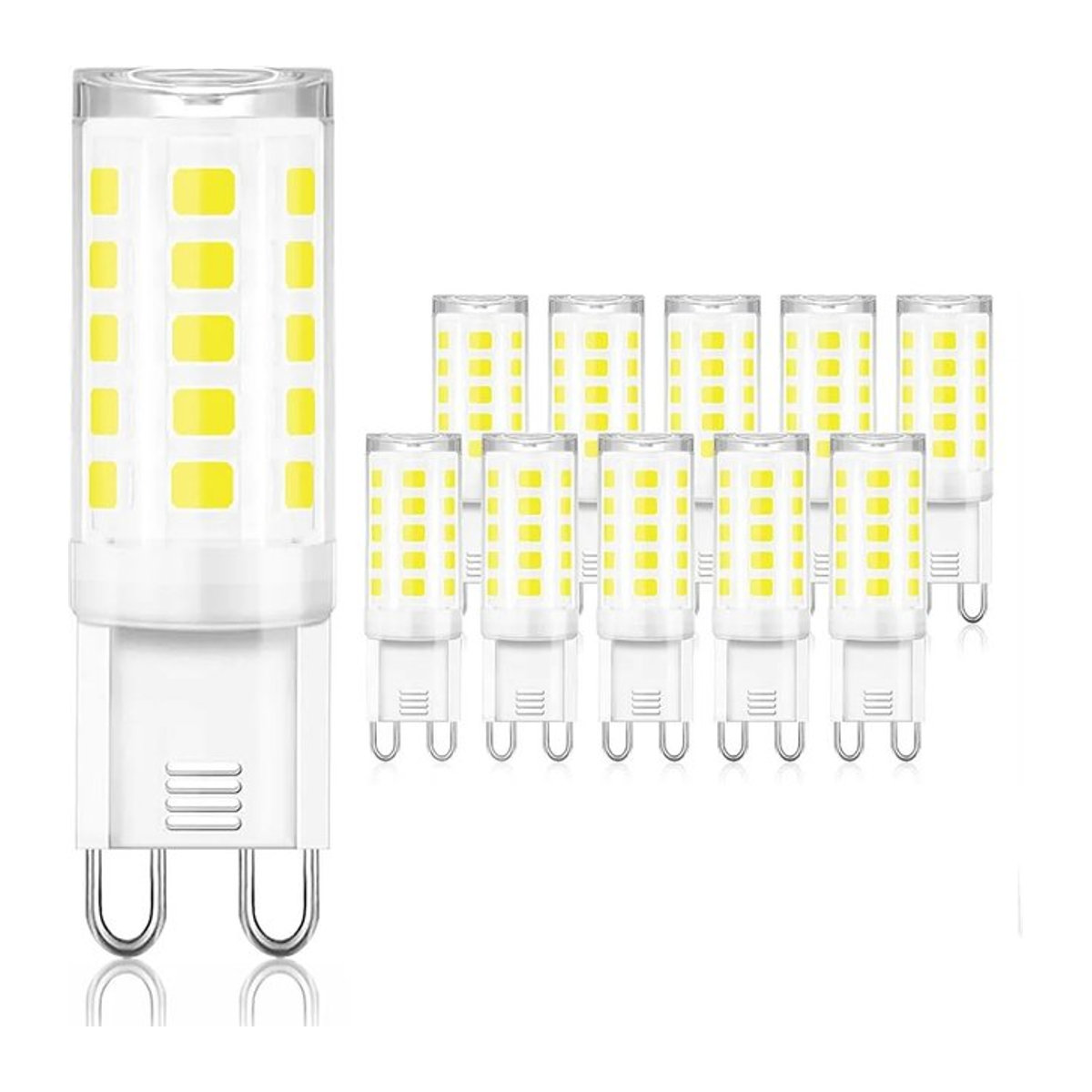 SUNMEIYI G9 LED-Lampen Set 10 Stück Keramik SMD2835 Strahler für AC220V als Halogenersatz in Warmweiß oder Kaltweiß - Bild 1