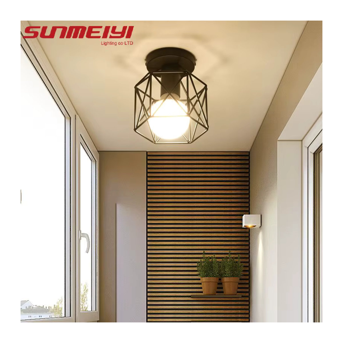 SUNMEIYI Kronleuchter im Nordic Retro Industrial Stil aus Metall in Schwarz - Bild 2