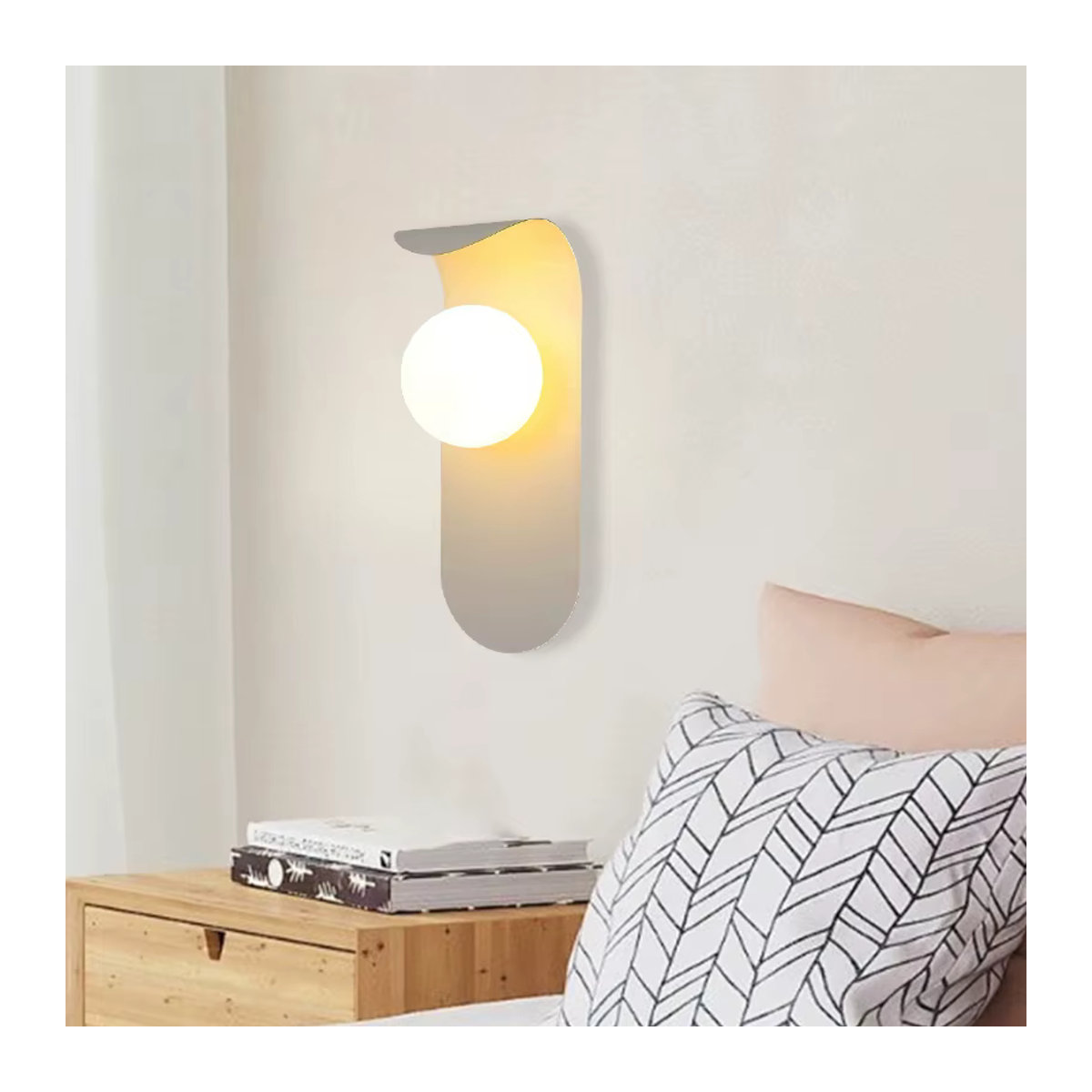 SUNMEIYI LED Wandleuchte mit Glaskugel und 9 W G9-Leuchtmittel für Schlafzimmer und Wohnzimmer in Bunt - Bild 2