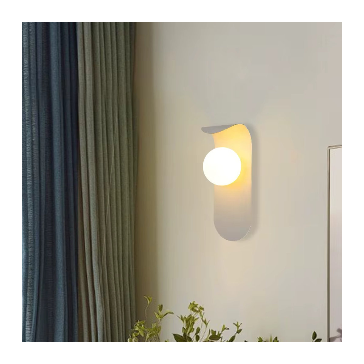 SUNMEIYI LED Wandleuchte mit Glaskugel und 9 W G9-Leuchtmittel für Schlafzimmer und Wohnzimmer in Bunt - Bild 3