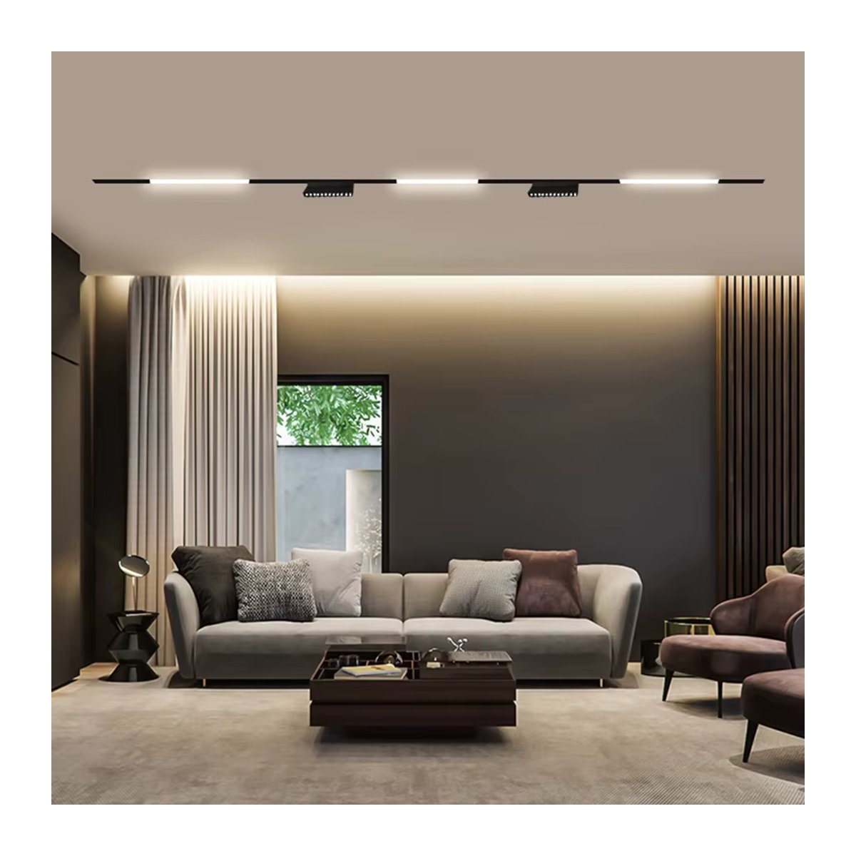 SUNMEIYI Magnetische LED Schienenleuchte Schwarz Modern Dimmbar mit Fernbedienung 48 V - Bild 4