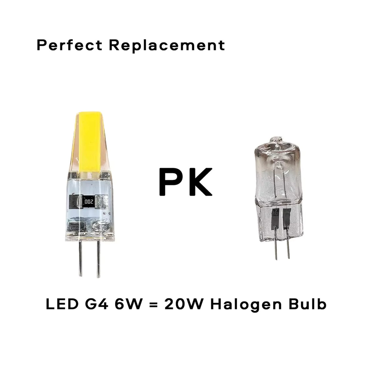 SUNMEIYI Mini G4 LED COB Lampe 6W dimmbar, 10 Stück Ersatz für 30W 40W Halogen, AC DC 12V 220V - Bild 3