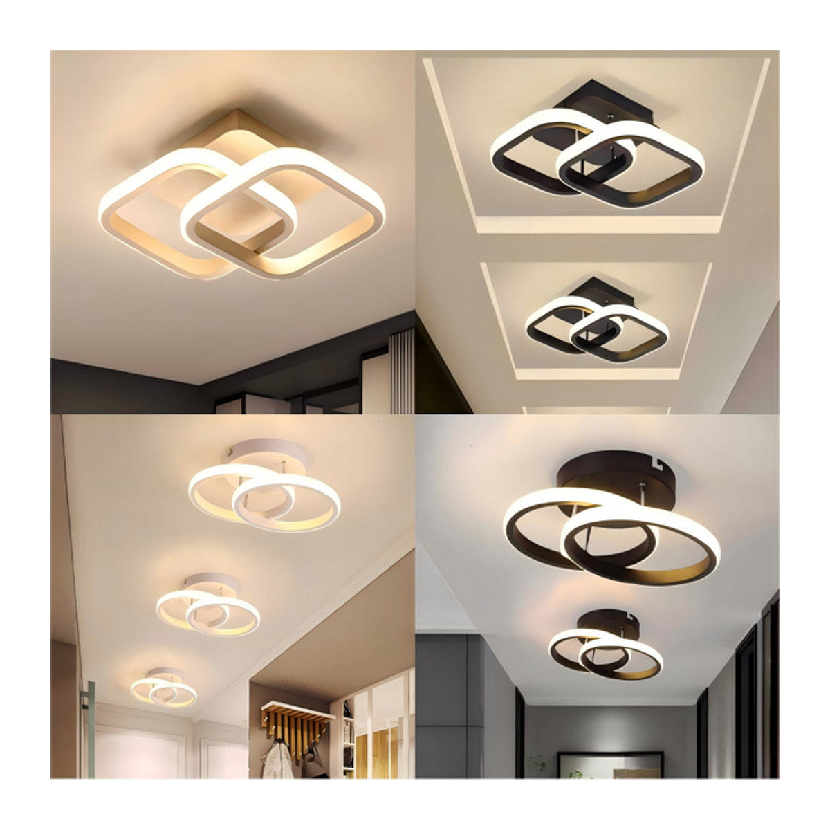 SUNMEIYI Moderne LED Deckenlampe in Weiß mit dreifarbiger Beleuchtung für Schlafzimmer und Restaurant - Bild 1