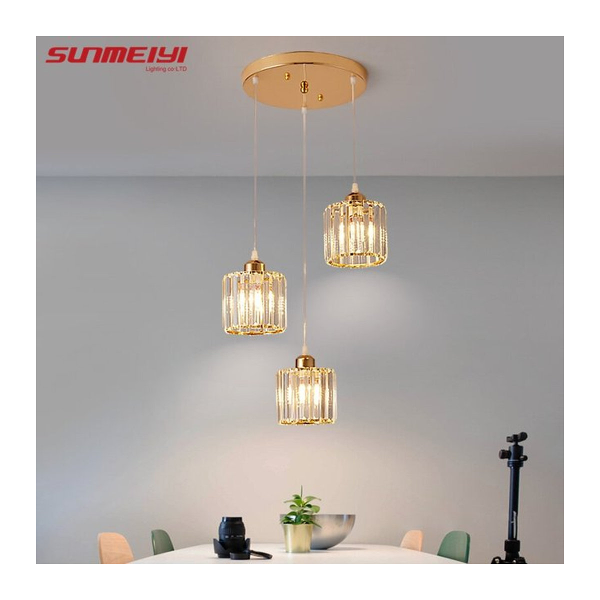 SUNMEIYI Moderne LED Pendelleuchte aus Glas für Wohnzimmer und Schlafzimmer - Bild 1