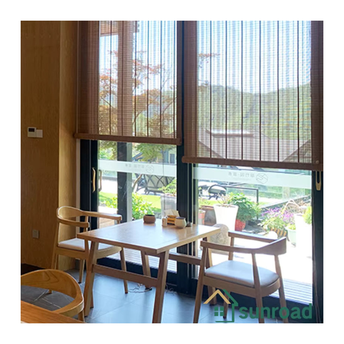 Sunroad Bambus-Rollos Natur als maßgefertigter Sonnenschutz für Fenster, Türen oder Balkon zur Dekoration - Bild 3