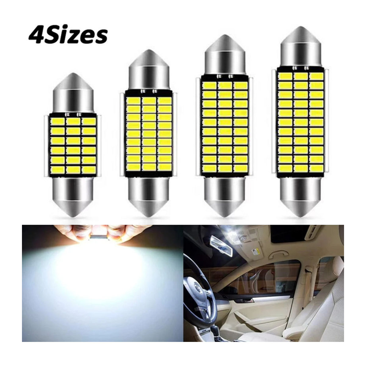 Super helle LED Kennzeichenbeleuchtung und Innenraum-Leselampe im Dome-Design für dein Auto - Bild 1