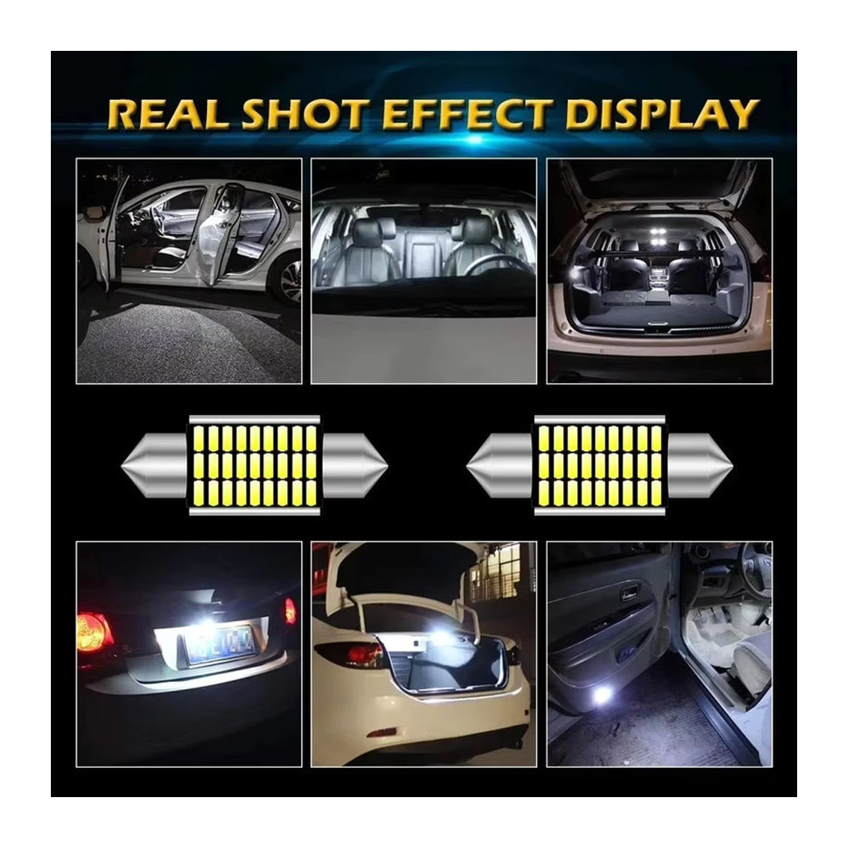 Super helle LED Kennzeichenbeleuchtung und Innenraum-Leselampe im Dome-Design für dein Auto - Bild 3