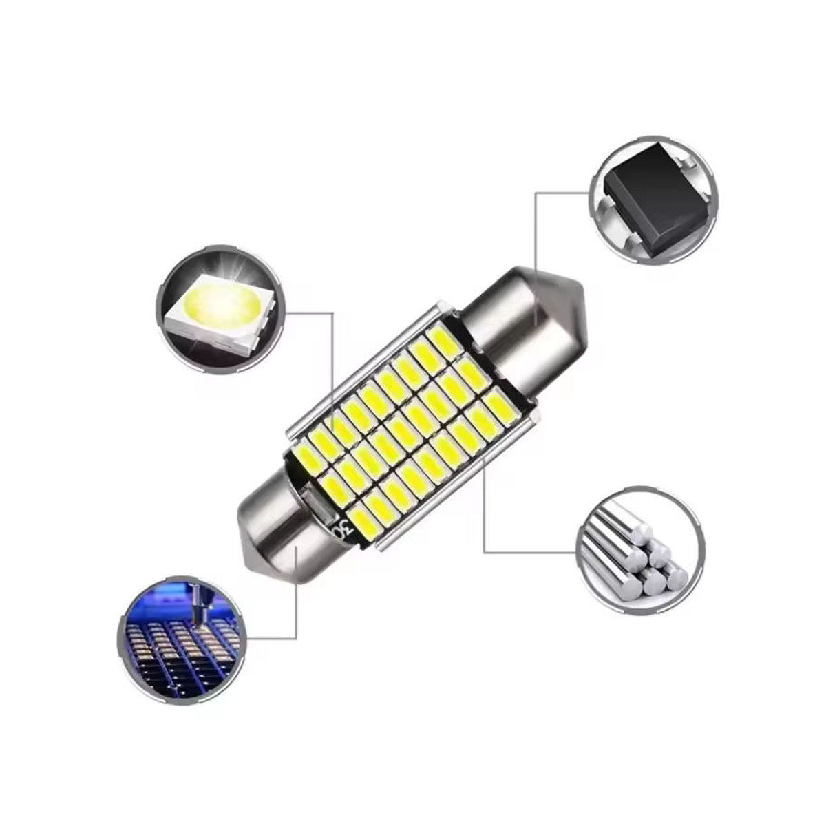 Super helle LED Kennzeichenbeleuchtung und Innenraum-Leselampe im Dome-Design für dein Auto - Bild 6
