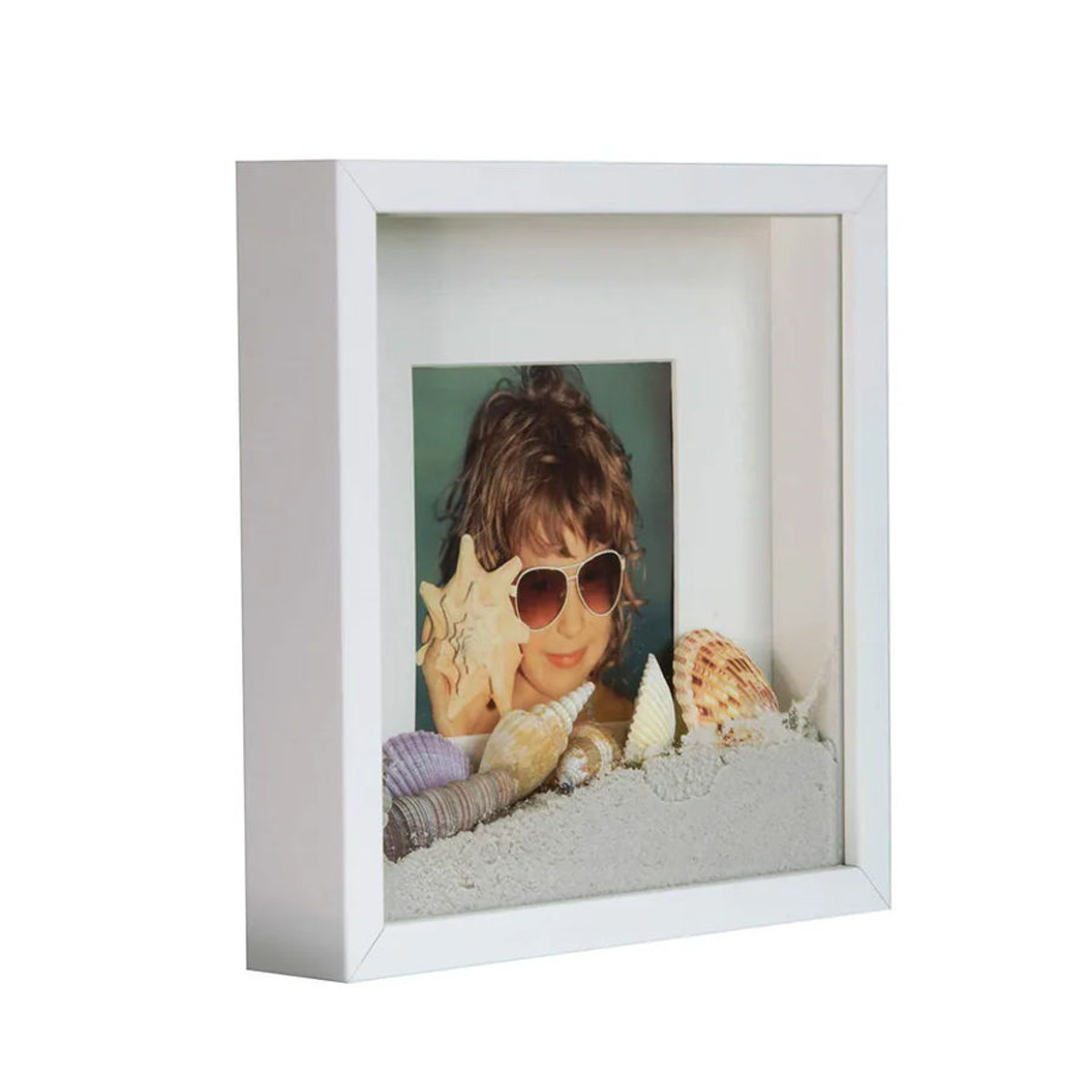 Super Merchant 3D Box Fotolijst Quadratisch Weiß mit Passepartout B/H: 25 x 25 cm - Bild 2