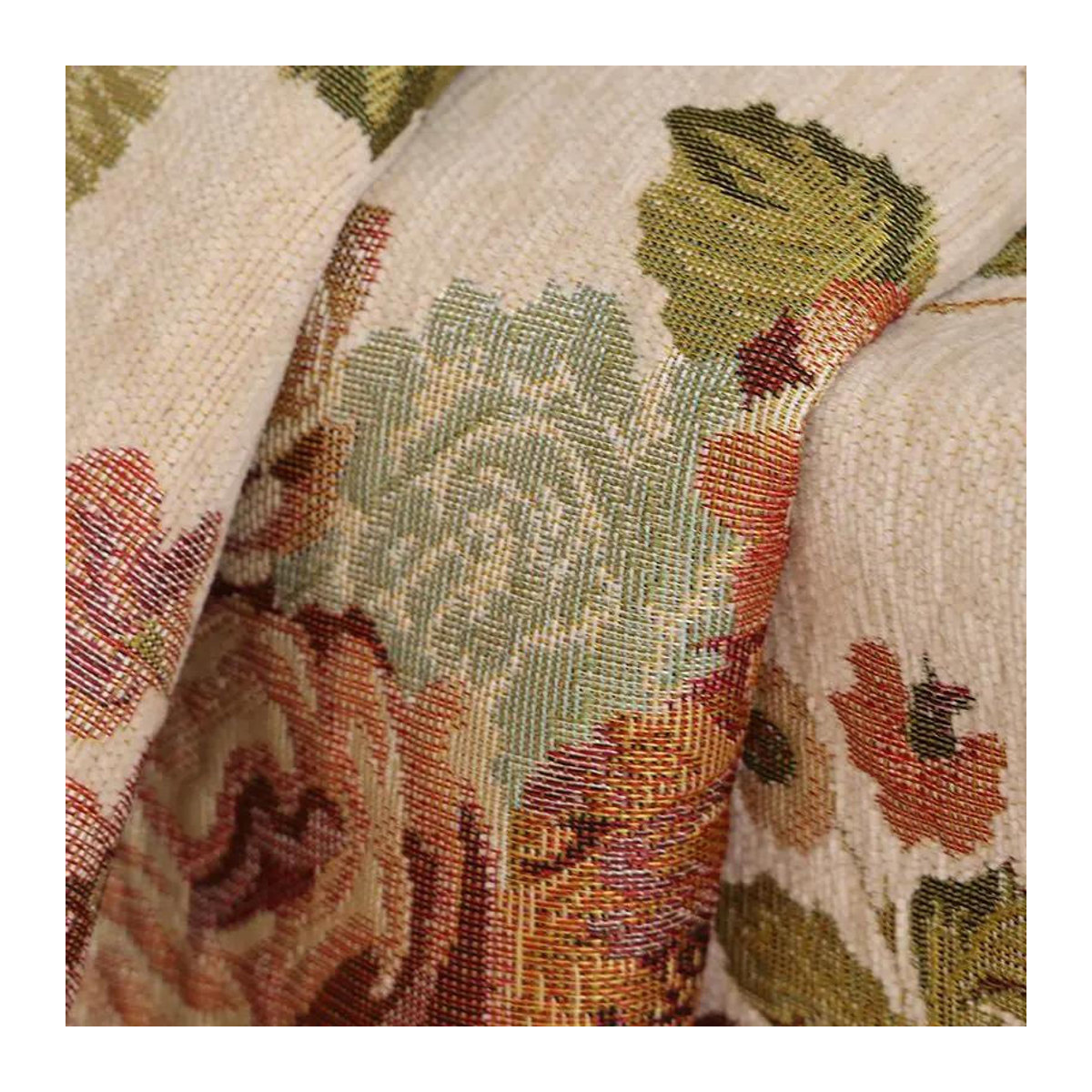 Super Six Klavierbezug aus europäischem Jacquard-Chenille mit Vintage-Blumenmuster und Perlenquaste in Beige, B/T: 56 x 36 cm - Bild 4