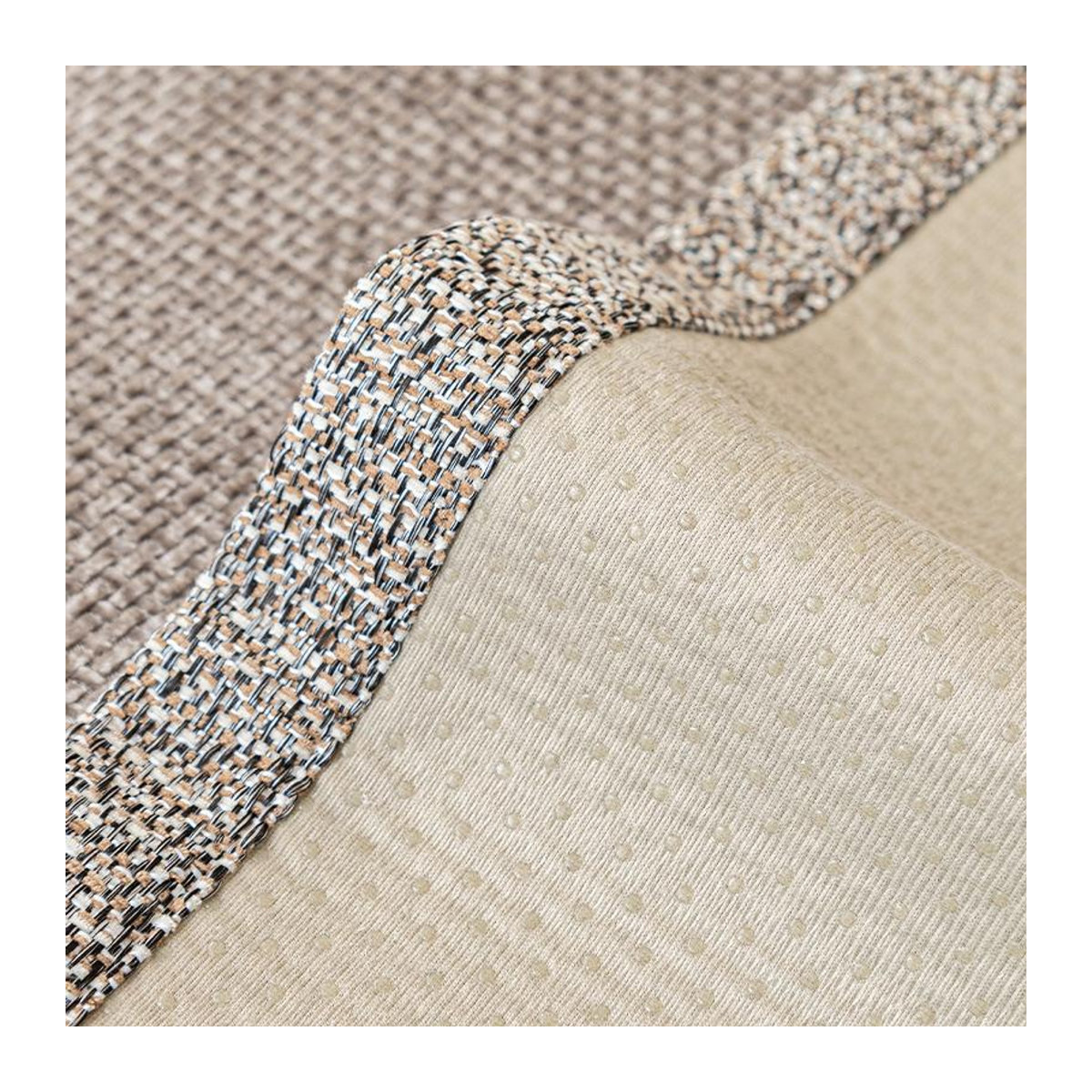 Super Six Sofamatte aus Chenille in Beige, rutschfestes und atmungsaktives Sitzkissen als Sofabezug, B/T: 240 x 90 cm - Bild 1