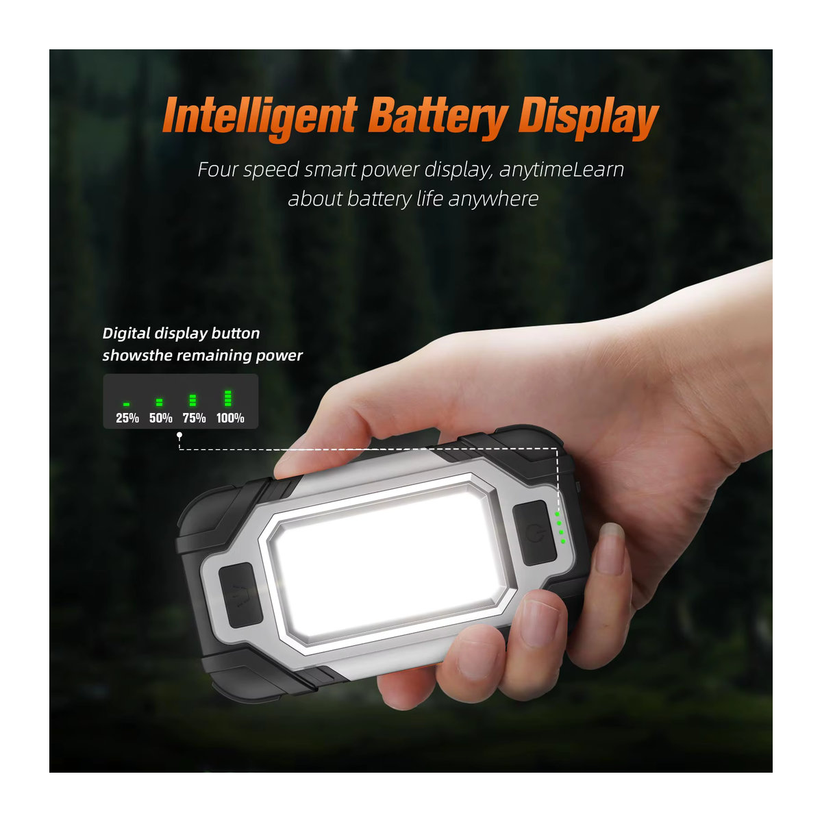 SUPERFIRE X102 Tragbare LED-Arbeitsleuchte mit doppelten Magneten und Powerbank-Funktion zum Aufladen von Mobiltelefonen - Bild 3