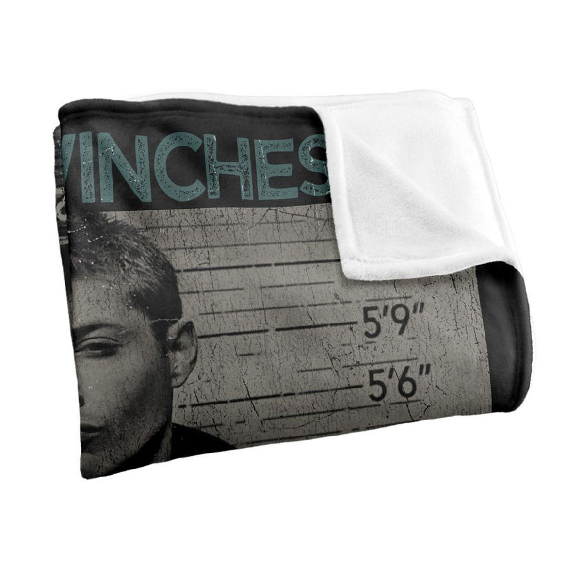 Supernatural Dean Winchester Politiefoto Wanddeko Textil Vintage Schwarz - Bild 2