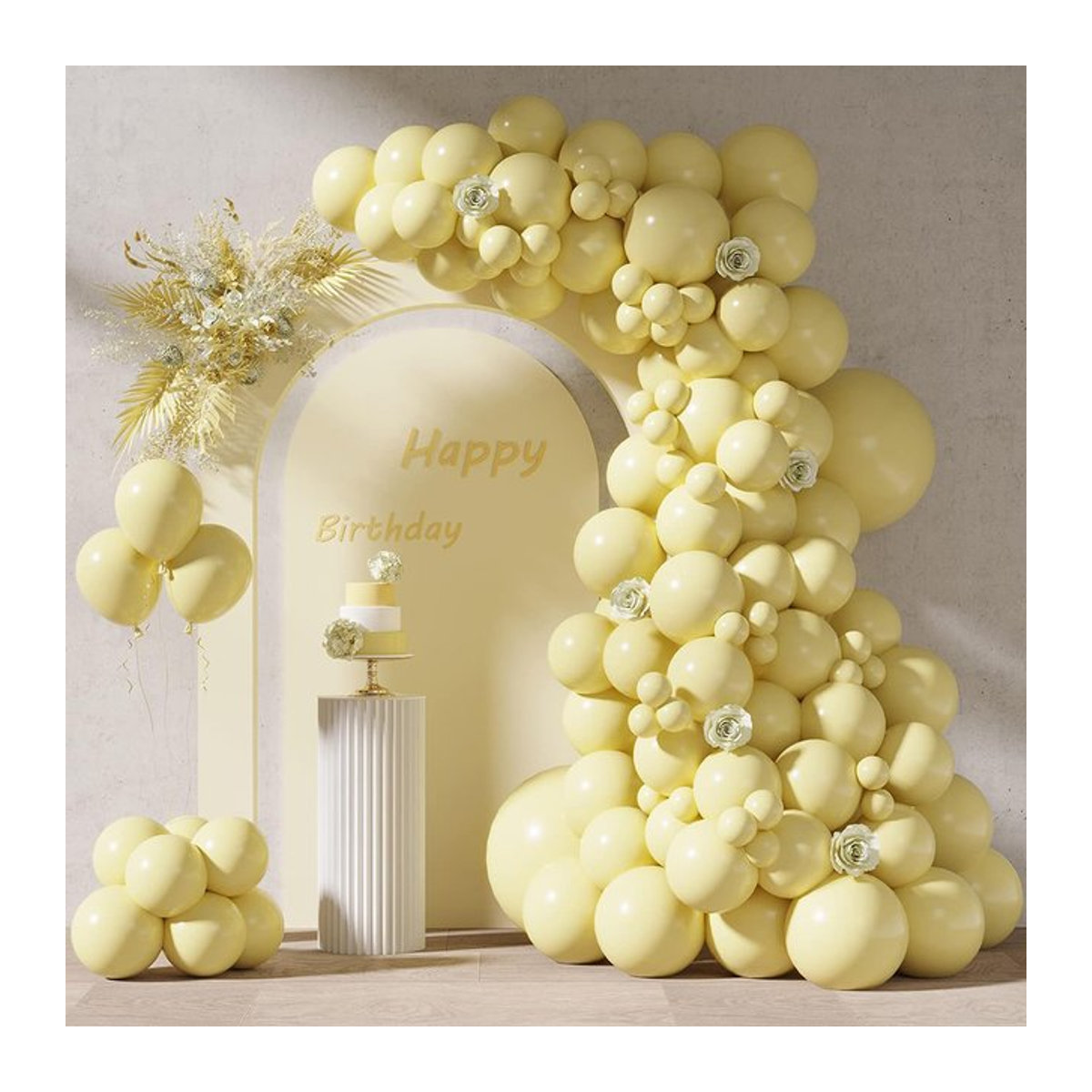 Surpsea Ballonbogen Girlande Kit in Gelb für Geburtstag, Hochzeit und Babyparty - Bild 1