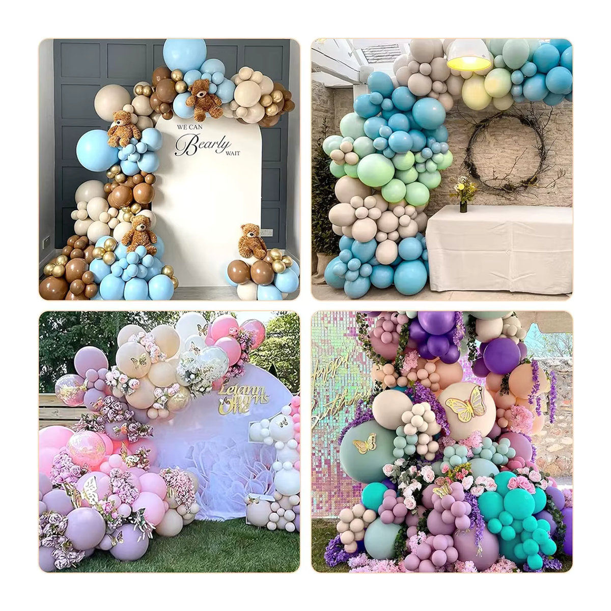 Surpsea Luftballon Bogen Kit in Weiß und Beige für Hochzeit, Geburtstag oder Baby Shower - Bild 3