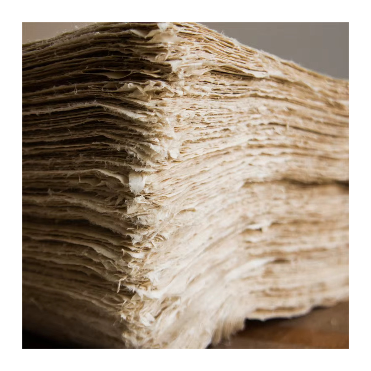 Suvtoper Handgemachtes Chinesisches Maulbeerpapier in Beige für Kalligraphie und Malerei im Vintage-Stil - Bild 5
