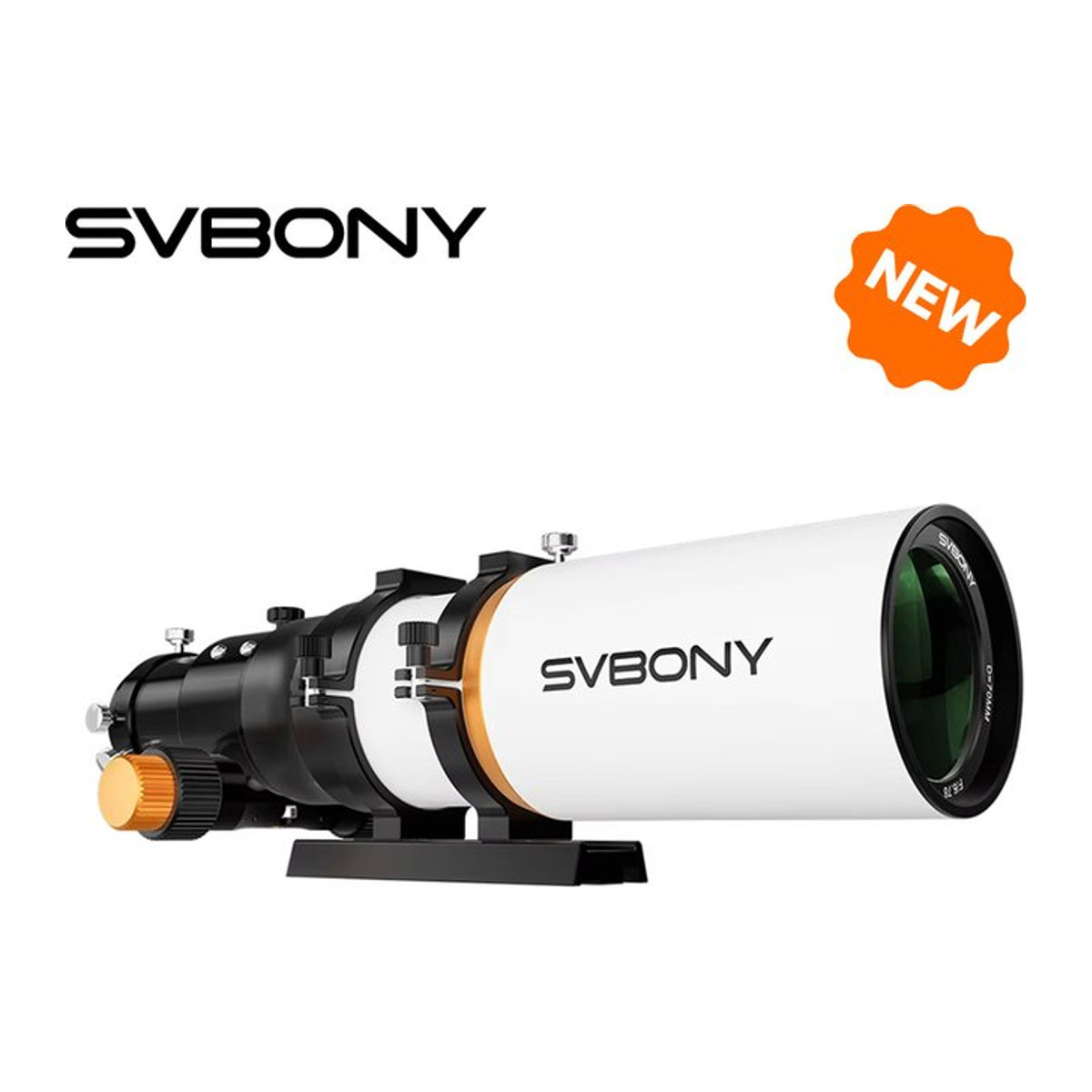 SVBONY SV503 ED-Refraktor-Korrektor mit 2 Elementen und integriertem Flachfeld für Kameras und APS-C-Sensoren in Schwarz/Weiß - Bild 1