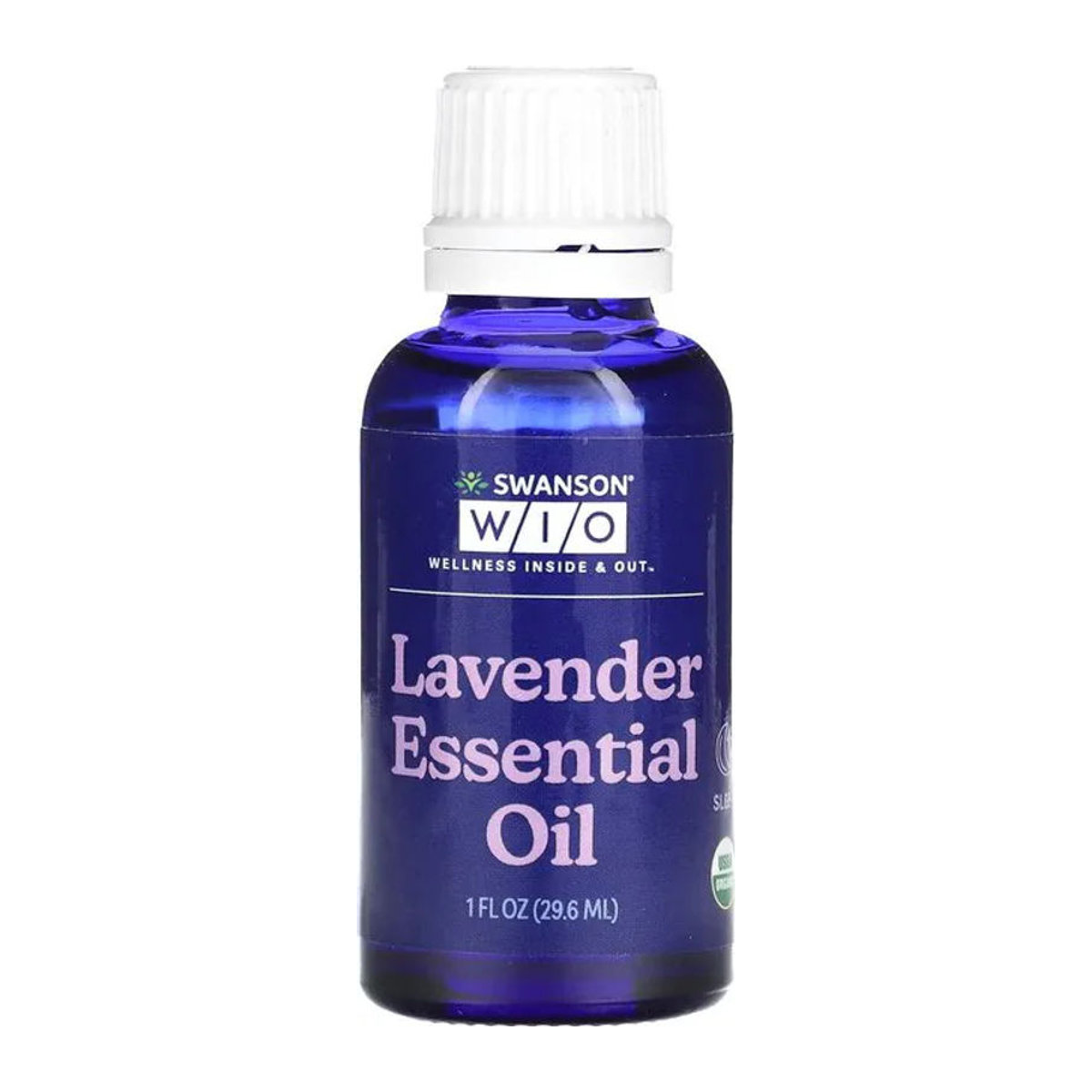 Swanson Lavendel ätherisches Öl in der blauen Glasflasche, 29,6 ml - Bild 1