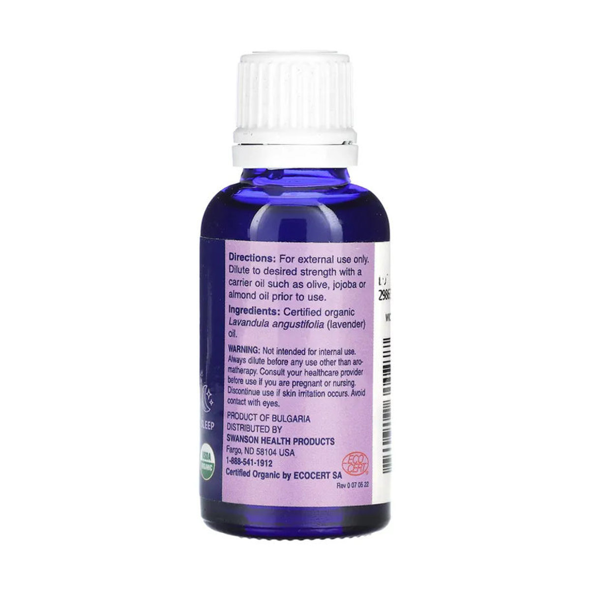 Swanson Lavendel ätherisches Öl in der blauen Glasflasche, 29,6 ml - Bild 2