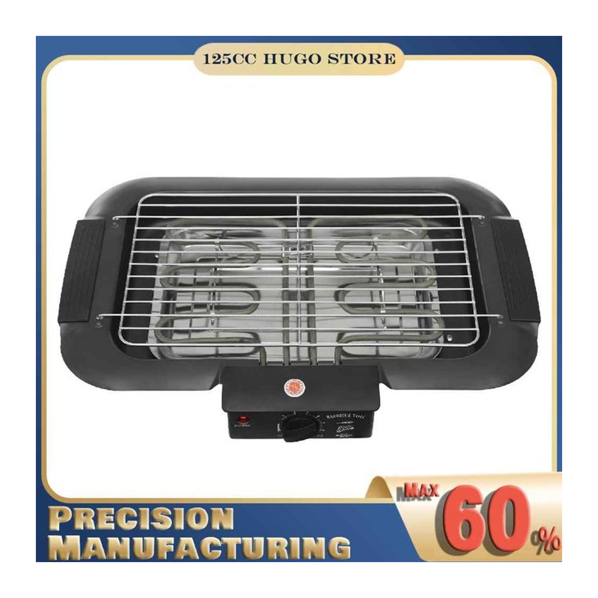 Sweetmile Elektrogrill mit 2000 W Leistung und 6 Gängen als elektrischer Tischgrill - Bild 1