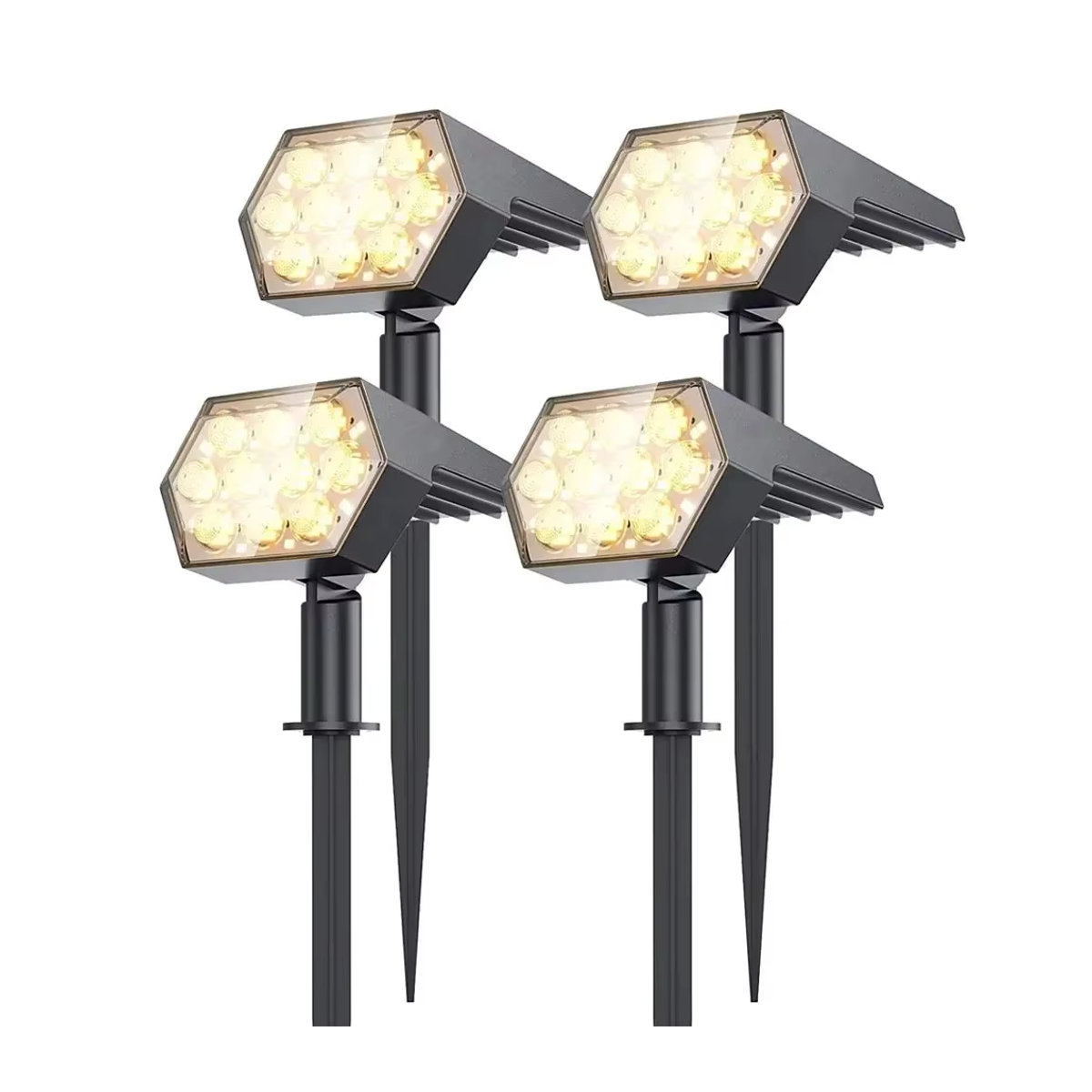 Swiatla 2-in-1 Solar-Gartenleuchte mit 92 LED, IP67 wasserdicht, Schwarz, Modernes Design aus Kunststoff - Bild 6