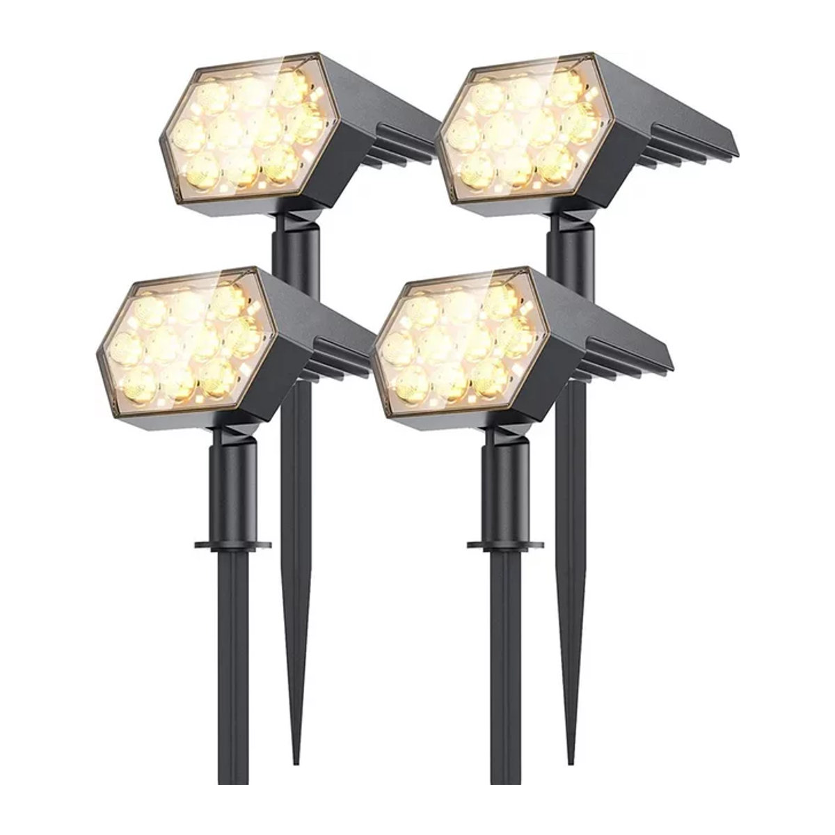 Swiatla 2-in-1 Solarleuchte mit 92 LED, Schwarz, Modern, IP67 wasserdicht für Garten und Außenbereich - Bild 1