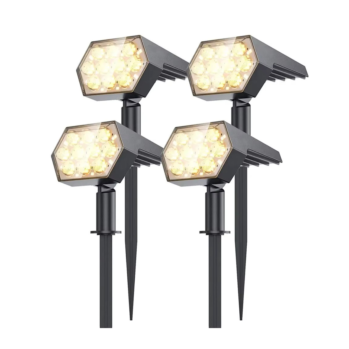 Swiatla 2-in-1 Solarleuchte mit 92 LED, Schwarz, Modern, IP67 wasserdicht für Garten und Außenbereich - Bild 6