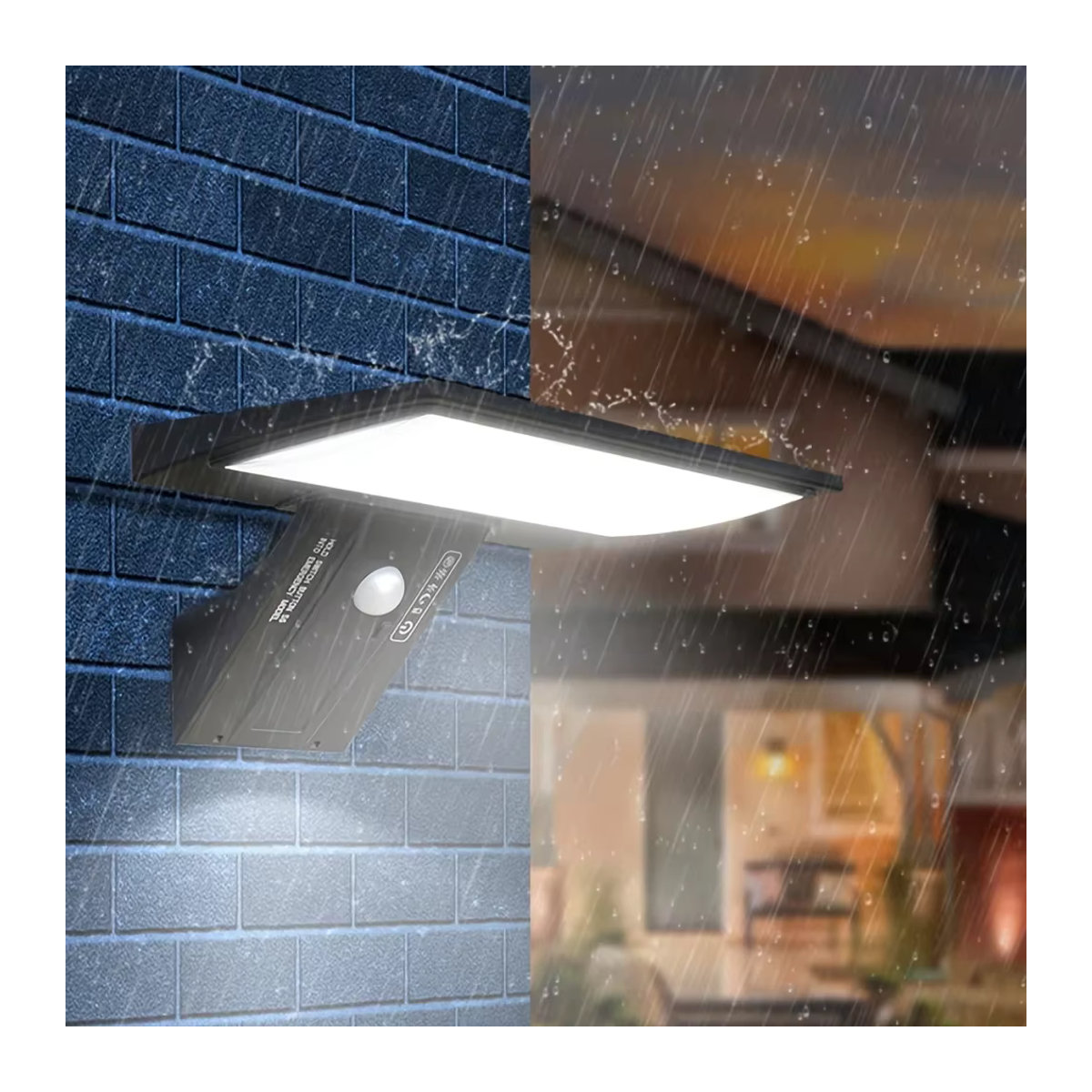 Swiatla Solar-Außenstrahler mit Bewegungsmelder und 90 LEDs in Schwarz, wasserdichte LED-Wandleuchte mit 4 Modi für Garten und Hof - Bild 3