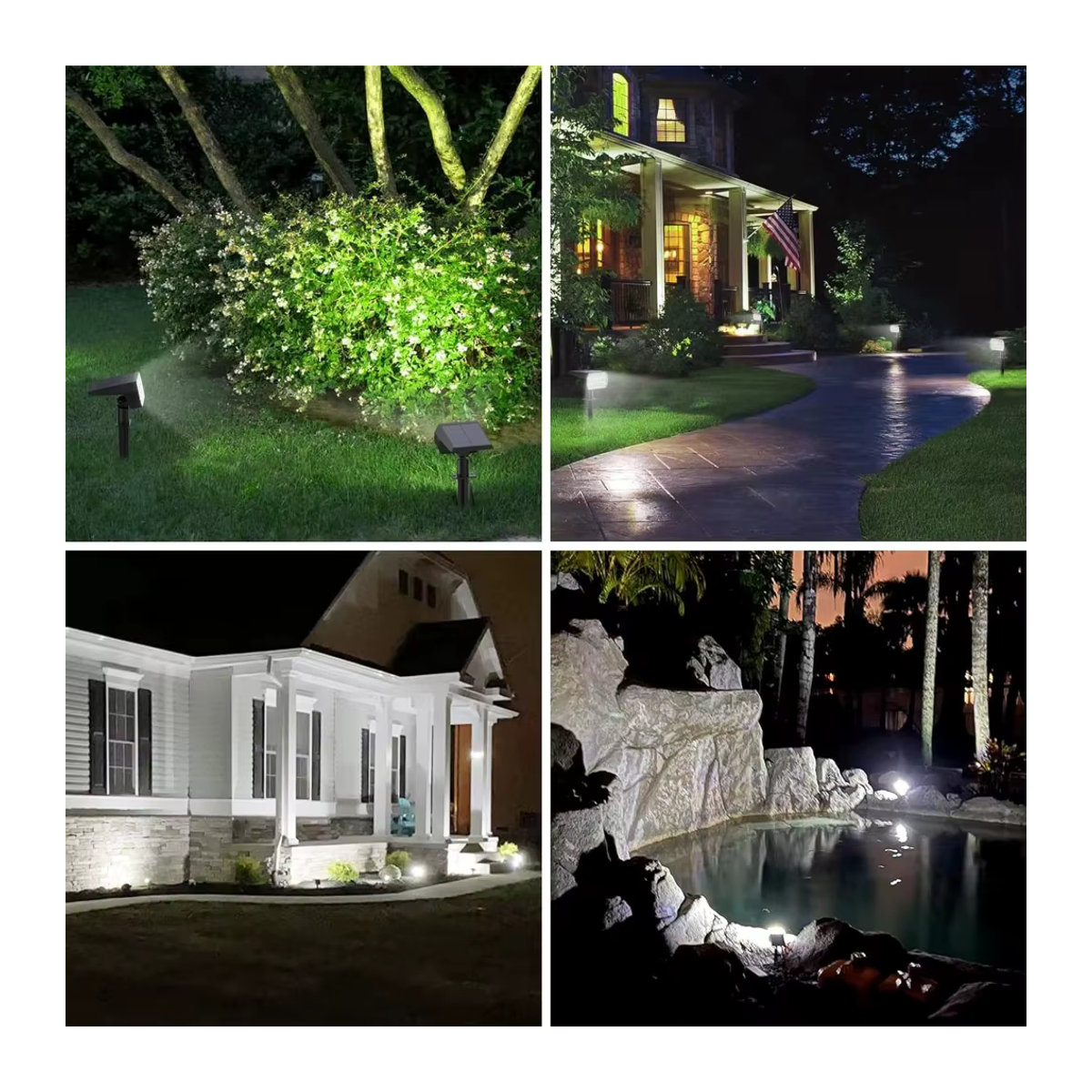 Swiatla Solarleuchte mit 52 LED in Schwarz, IP65 wasserdicht, moderne Landschaftsbeleuchtung für Garten und Außenbereich - Bild 2