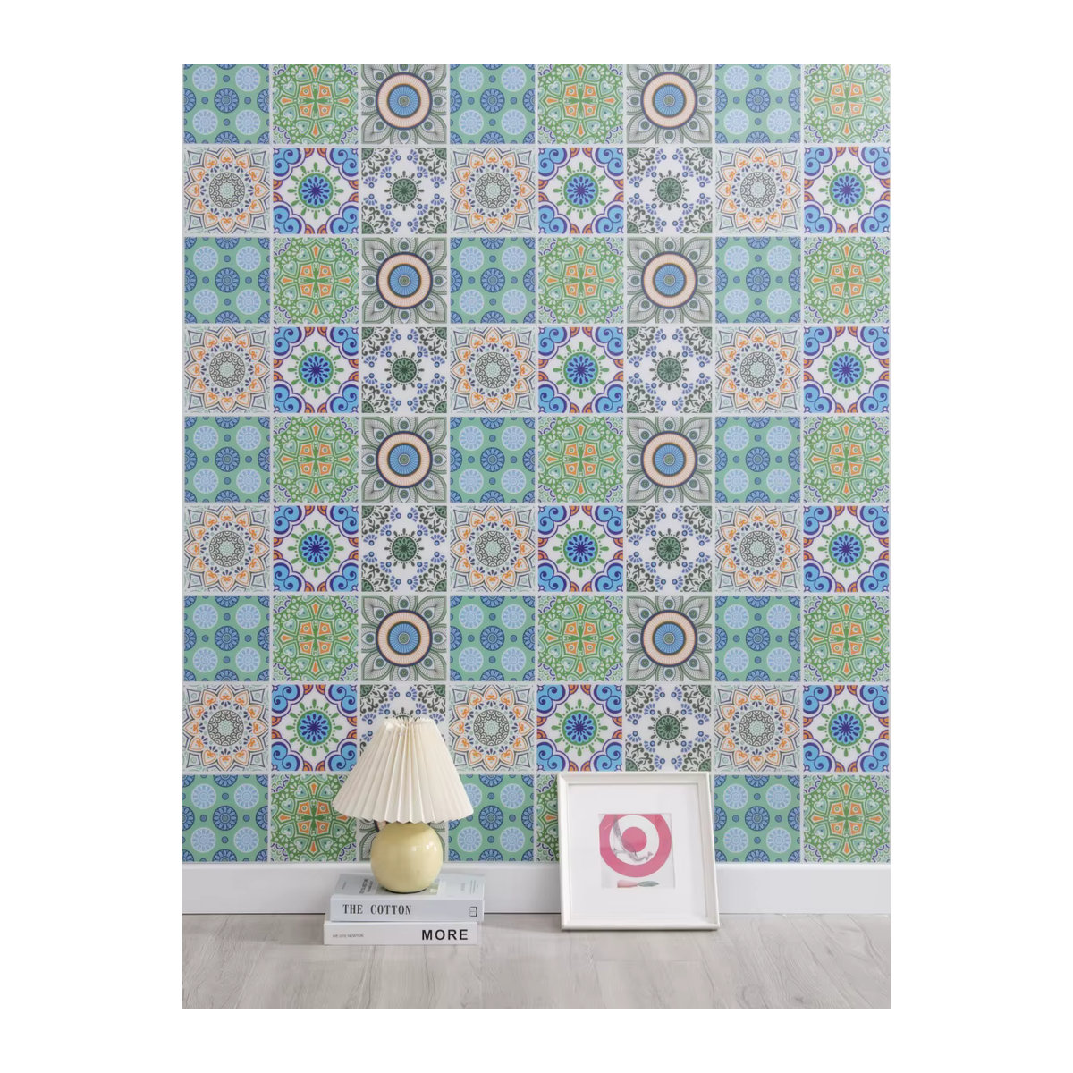 Sxp Selbstklebende Mosaik-Wandaufkleber im Vintage-Stil, Quadratisch, Mehrfarbig, 12 Stück - Bild 6
